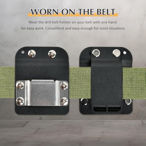 CENBEN Drill Holder for Tool Belt Heavy Duty Drill Holster Tool Belts Tool Holster Belt Clip for Any Tools with Hangers - Image 4