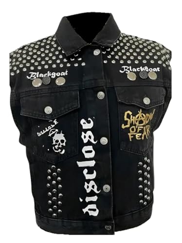Juice Wrld Black Denim Vest With Studs