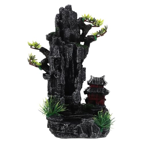 ibasenice 水槽用樹脂製人工山岩オーナメント 多対応 耐水 耐久性 水族