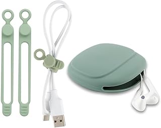 Capa para Auriculares, Armazenamento para Auriculares de Silicone Mini Capa de Transporte Capa para Auscultadores Sem Fios Estojo para Auriculares Cabo USB e Mini Artigos