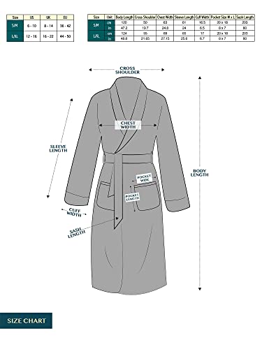 Image of PAVILIA Women's Plush Fleece Robe, Soft Cozy Long Bathrobe with Satin Waffle Trim, Warm Lightweight, Pockets & Tie Belt