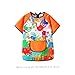 predolo Art Smock for Kids with Short Sleeves for Drawing, Orange M