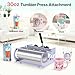 Slendor Heat Press Machine Sublimation Heat Press 360° Swing Away Heat Transfer Digital T-Shirt Pressing with 30OZ 20OZ Tumbler Press, Multifunction Combo for Hat Cap Plate 12''X15'' 5IN1 Lavender