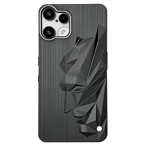 Image of NIUKIN Mobile Back Case for Nothing Phone 3A Lite 5G | 3D Engraved Design | Shockproof Cover | Black