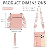 Vezluax petite sac bandoulière femme cuir slim sac à main pochette téléphone portable sacs bandouliere femme élégant voyage besace tendance cadeau rose #1