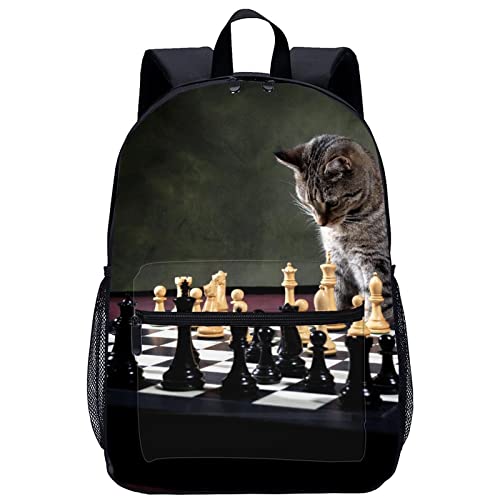 Mochila casual gato 3D para el instituto y paseos de fin de semana