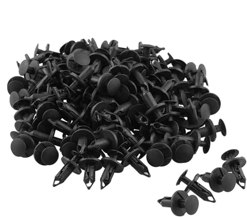 diiiiig 120Pcs 8mm Plastic Hole Rivets Fastener Push Clips Fit for Car Auto Fender Bumper Body Panels (Universal Rivets)
