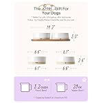 Ceramic Dog Bowls for Medium and Small Dogs - 3.2 Cup Weighted Non-Slip Food and Water Bowls with Acacia Wood Tray, Pet Bowl Set of 2 - Image 3
