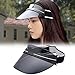 Produktbild Goodtimera Sonnenkappe Poker Visor-Cap, UV-Schutz PVC Breiter Krempe Transparenter Sonnenblende Hut Für Camping Wandern Radfahren Angeln Outdoor-Aktivitäten