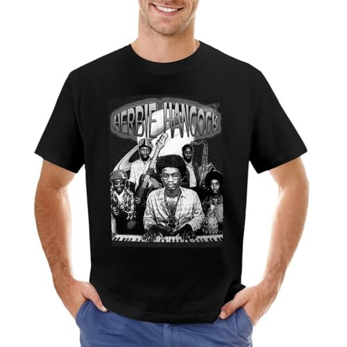 Photo de TANUVJXK Herbie Hancock Shirt T-Shirt Blouse Mens Plain t Shirts Black XL