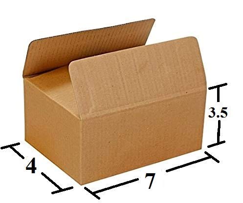 Powerlon® 7 x 4 x 3.5 Brown 3 Ply Corrugated Cardboard Box For Packing, Moving, Shipping, Gifting (100) (B099PTFFLR) Amazon Price History, Amazon Price Tracker