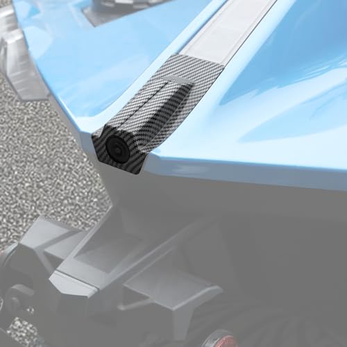 Image of Rear Camera Trim Cover for Polaris Slingshot, Carbon Fiber Pattern Rearview Camera Decorative Frame Behind Camera Lid Rear Camera Protector for Polaris Slingshot 2020-2024 Accessories
