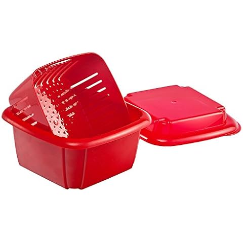 Hutzler Berry Keeper Box, 1 Quart, Red Cover