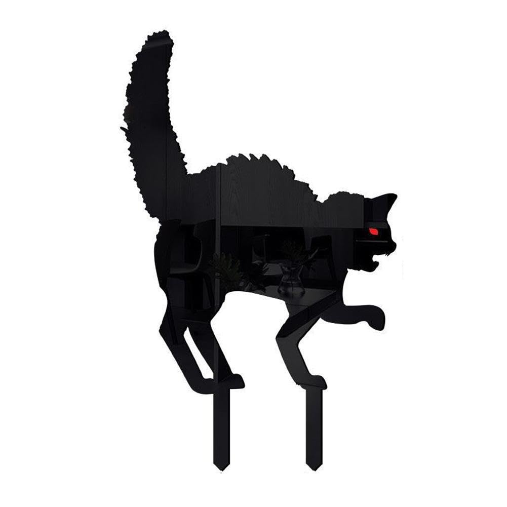 YXRRVING Cartelli da giardino con sagoma di gatto nero di