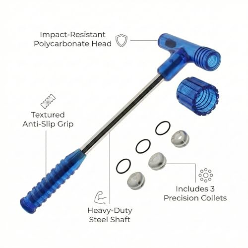 AmeriGunClub Impact Case Bullet Puller Easy Impact Inertia-Style Disassembly Tool for Handloading Fits Multiple Case Sizes with 3 Collets Polymer Construction by E-ONSALE - Image 2