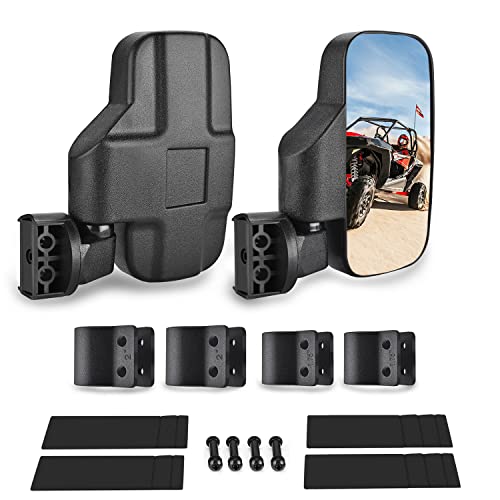 Frokom Utv Side Mirrors,Universal Powersports Rear View Mirrors For 1.6" - 2" Roll Cage Polaris Ranger Rzr Pioneer Can Am Commander Kawasaki Mule Teryx Rhino Yamaha Wildcat Cfmoto Kubota Rtv #TOP13