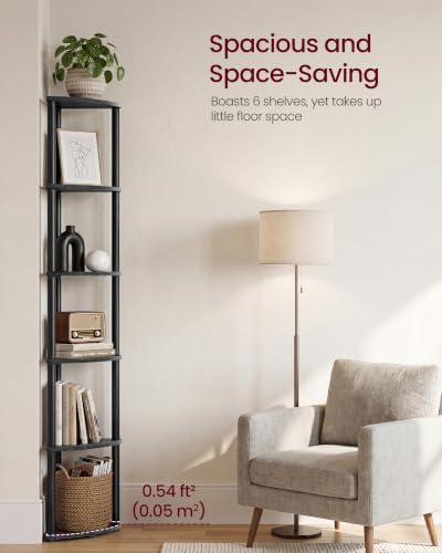 Image of VASAGLE Superfast Toolless Assembly 6-Tier Corner Shelf