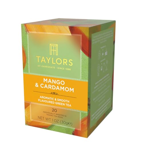 Image of Taylors of Harrogate Mango & Cardamom Green Tea Bags, 20ct (Pack of 6)