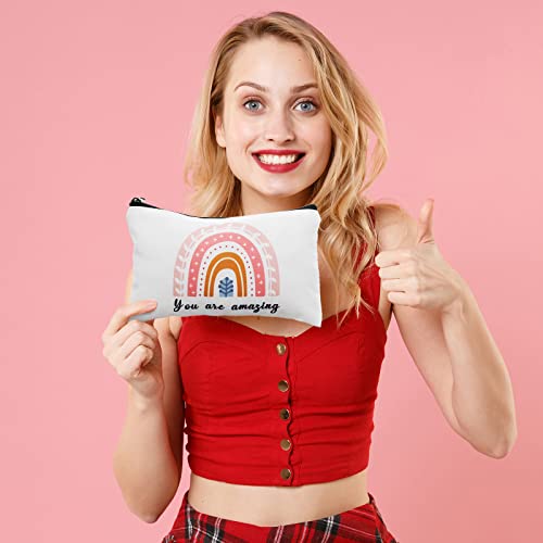 Reginary 20 Pieces Cosmetic Bag for Women, Roomy Makeup Bags with Zipper Toiletry Bag Pouch Travel Packing Accessory Organizer Gifts, 7 x 4.3 Inches(Rainbow)4