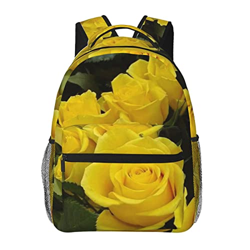 Sac à dos ordinateur portable avec motif roses pour les cours au lycée et les sorties en ville