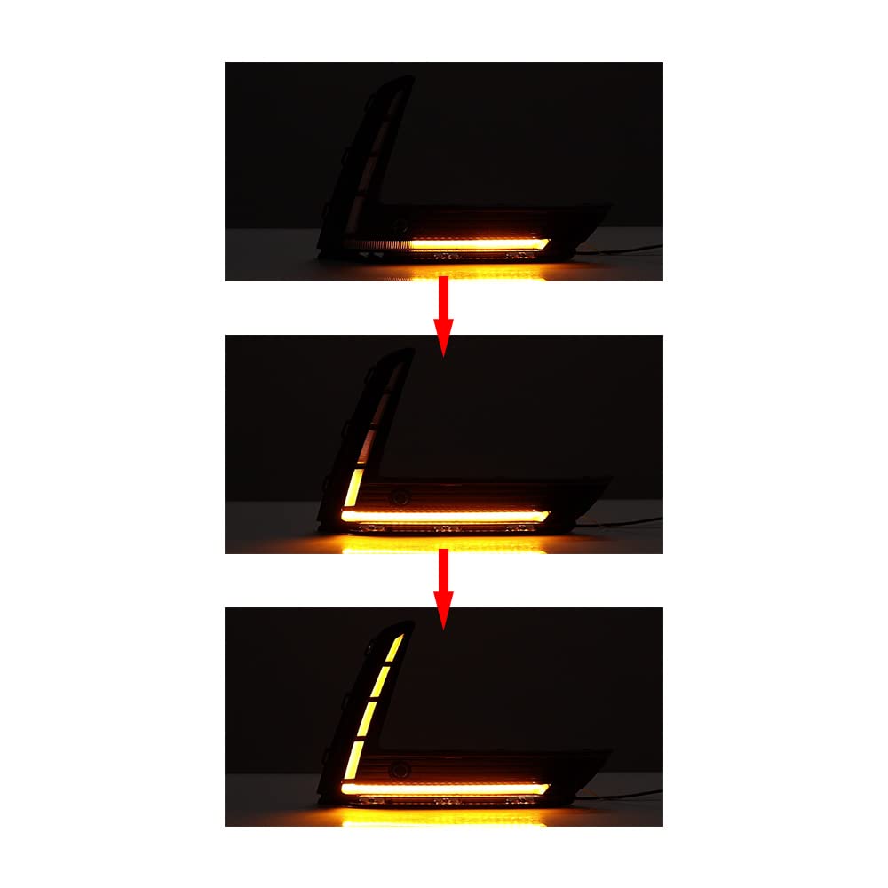 Compatible for 2023-2024 Honda CRV CR-V 80W LED DRL White Daytime Running Blue City Light Amber Dynamic Sequential Turn Signal Lamps