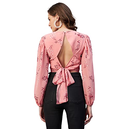 Image of Rare Women's Polyester Floral Long Sleeve Regular Fit Blouse