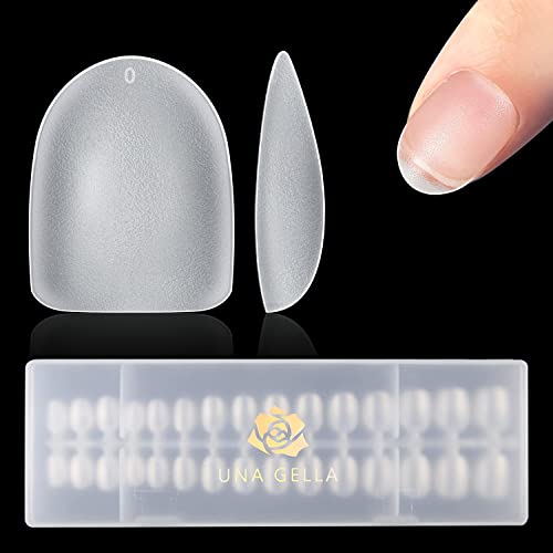Una Gella Extra Short Round Almond Nails Tips 360Pcs 15 Sizes Press On Nails Short Oval Almond False Fake Tips Full Matte For Full Cover Extra Short Almond Nails Pre-Shape For Nail Extension Diy Salon Soft Gel Tips #TOP5