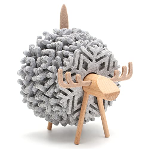 Elch Filz Untersetzer 12 Stück Gläser Schneeflocken Glasuntersetzer...