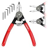 Alltrade 941456 Combo Switch Int/EXT Snap Ring Pliers, Red