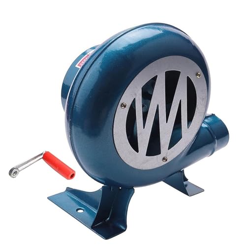 Forgeron Manuel Forge Souffleur - Briquets À Charbon Forge BBQ, Engrenage De Fer Barbecue Souffleur, Pour Camping En Plein Air Randonnée Pique-Nique Cuisson Feu ​Soufflet Outils De Barbecue(80W)