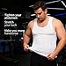 SELURE Shaping Tank Men 2.0 Compression Shirt Shapewear Workout Tops Breathable Shaper Vest Abs Abdomen Undershirt White
