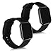 kwmobile 2X Cinturino Compatibile con Huami Amazfit GTS/GTS 2 / GTS 2e / GTS 3 - Cinturini Silicone Nero - Fascetta con Fibbia 16-22 cm