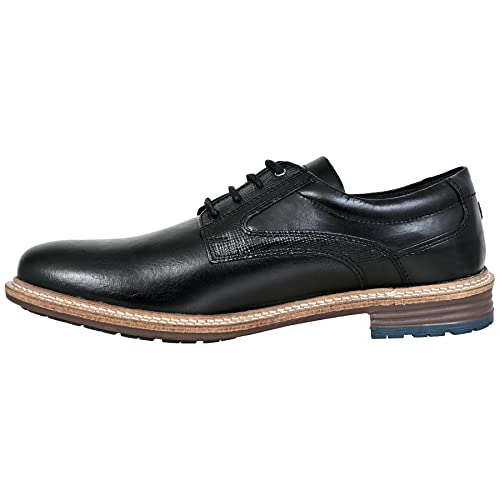 Image of Hx London Men's Leather Lace-Up Derby Uniform Dress Shoes