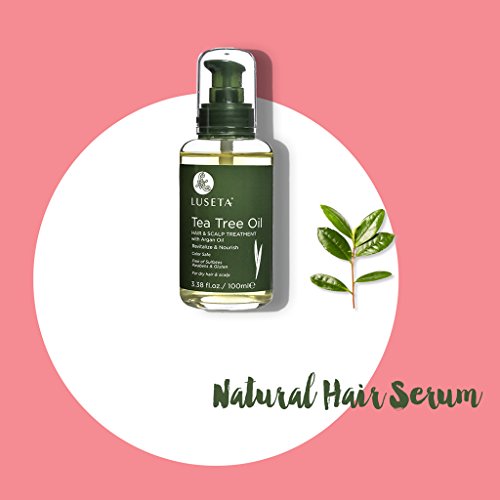 Luseta Tea Tree Oil For Hair, Hair Serum For Fighting Dandruff And Itchy Scalp - For Damaged And Oil Hair 3.38 Fl Oz #TOP1