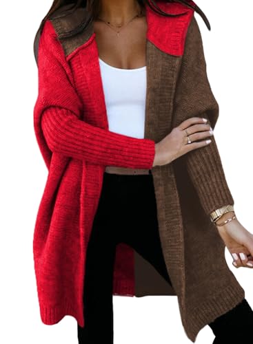Image of Astylish Women 2026 Fall Clothes Outfits Hooded Knit Cardigan Sweaters