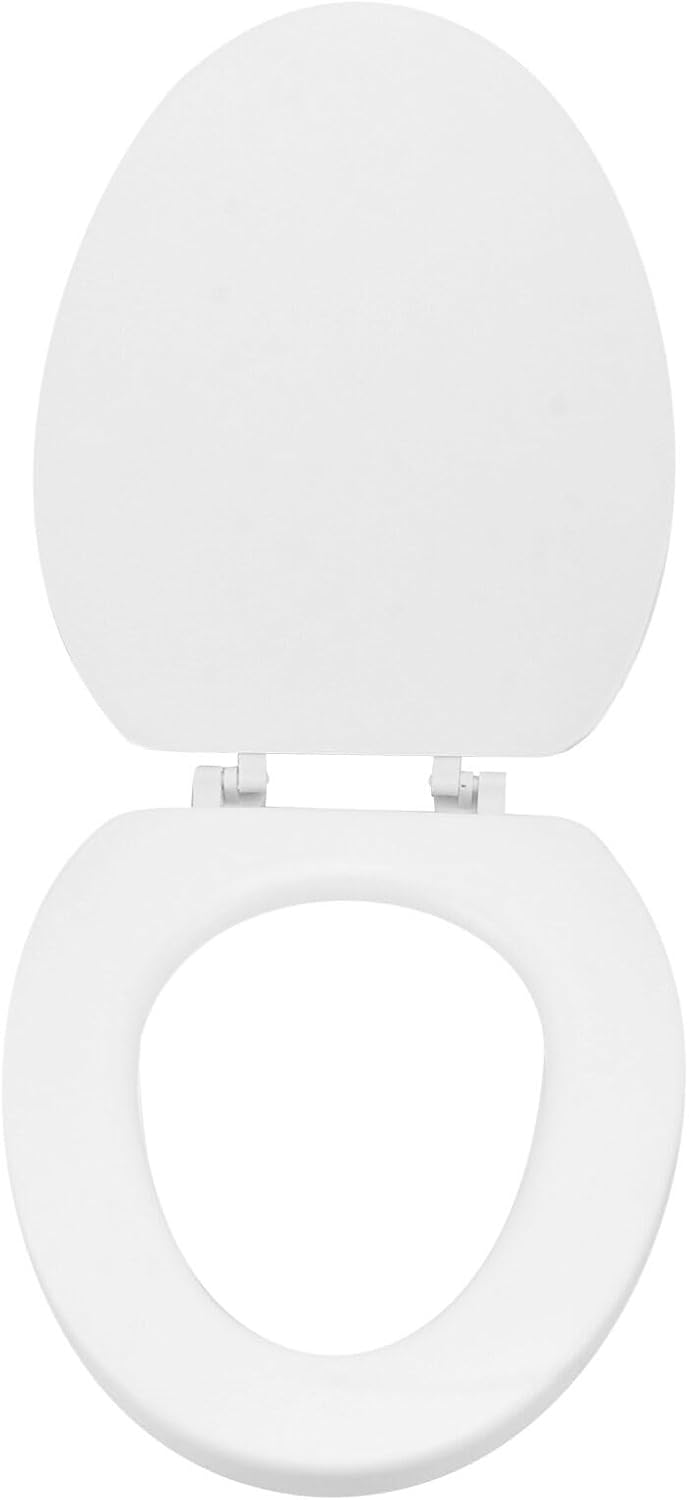 1pc Durable Toilet Seat Lid Thickened Bathroom Accessory Easy to Install Toilet Gasket White Seat for Efficient Prevention
