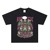 [Carzsell] ベビーメのタル tシャツ ロック 音楽 Tシャツ メンズ レディース 丸首 復古 夏服 綿 プリント スポーツ トップス 半袖 無地 ゆったり 男女兼用 (M)
