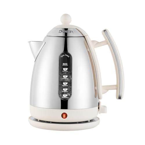 Dualit Lite 1.5L Jug Kettle - Polished Stainless Steel with Black Trim