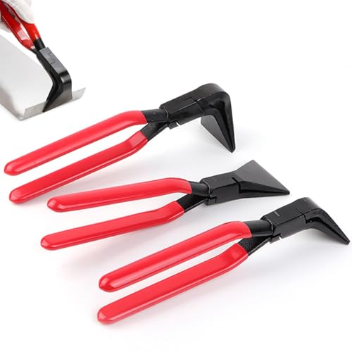 3Tlg Falzzange 0° 45° 90°, Hand Abkantzange Blechzange Breit 22 mm Klein Blechbiegezange Set mit Rutschfestem Griff Biegezange Dachdecker Werkzeug