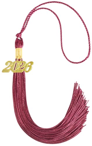 Image of 2026 Tassel Graduation,Maroon Tassel 2026 for Grad Cap and Graduation Ceremony Accessory Decoration
