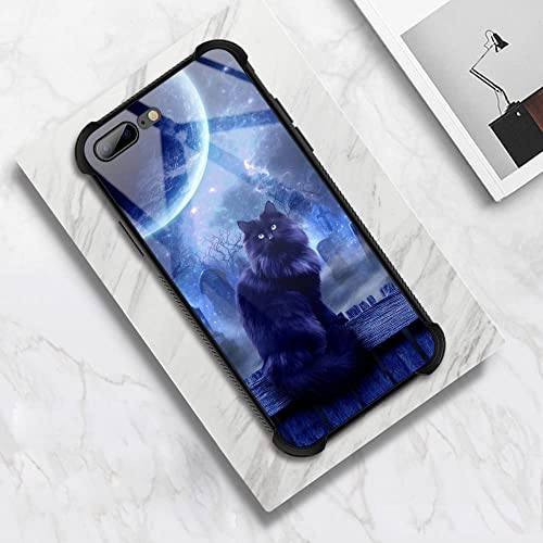 Djsok Iphone Se 2022 Case, Blue Halloween Cat Design Iphone Se 2020 Case For Girls Women, Anti-Fall Case With Tpu Bumper Protective Case Cover For Iphone 8 Iphone 7 Iphone Se 2 Iphone Se 3 4.7 Inch #TOP5