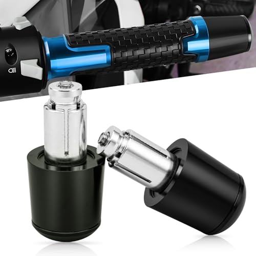 BREDUXSER 2pcs Schwarz Motorrad Lenkergriffe Bar Ends 22mm 7/8’’ Universal Für MT01 MT-01 MT03 MT-03 MT07 MT-07 MT09 MT-09 MT10 MT-10 SP MT125 MT-125