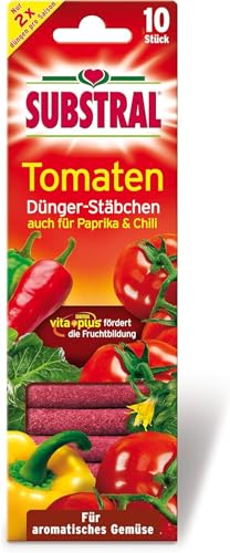 Substral Dünger-Stäbchen für Tomaten, Chili, Peperoni, Gurken, Zucchini und Paprika, etc. 10 St. - mit Langzeitwirkung