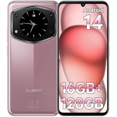 CUBOT A30 Telefono Movil - 16 6+10 GB+128GB/TF1TB Movil Android 14 6.74" HD+/90Hz Mostrar 1.46" Pantalla Trasera 48MP+16MP Cámara 5100mAh Dual SIM 4G Teléfonos Inteligentes Face ID/GPS/OTG