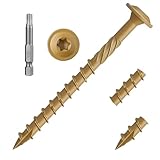 Apalie 25 tornillos de retraso #14 x 4 pulgadas, tornillo de estrella con