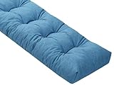 8cm Dicke Bankauflage Bankkissen 120x40 80x40 140x50 180x40 200x40 110x50, Sitzkissen Bank Sitzauflage Innen Outdoor, Gartenbank Auflage, Rechteck Sitzkissen Groß für Stuhl Boden(Blau,80x50cm x8cm Thi
