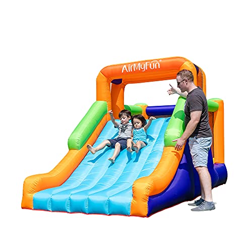 Exclusive Special AirMyFun Bounce House with Slide, Inflatable Durable Sewn Jumper Castle, Bouncy House for Adults Kids Outdoor Indoor