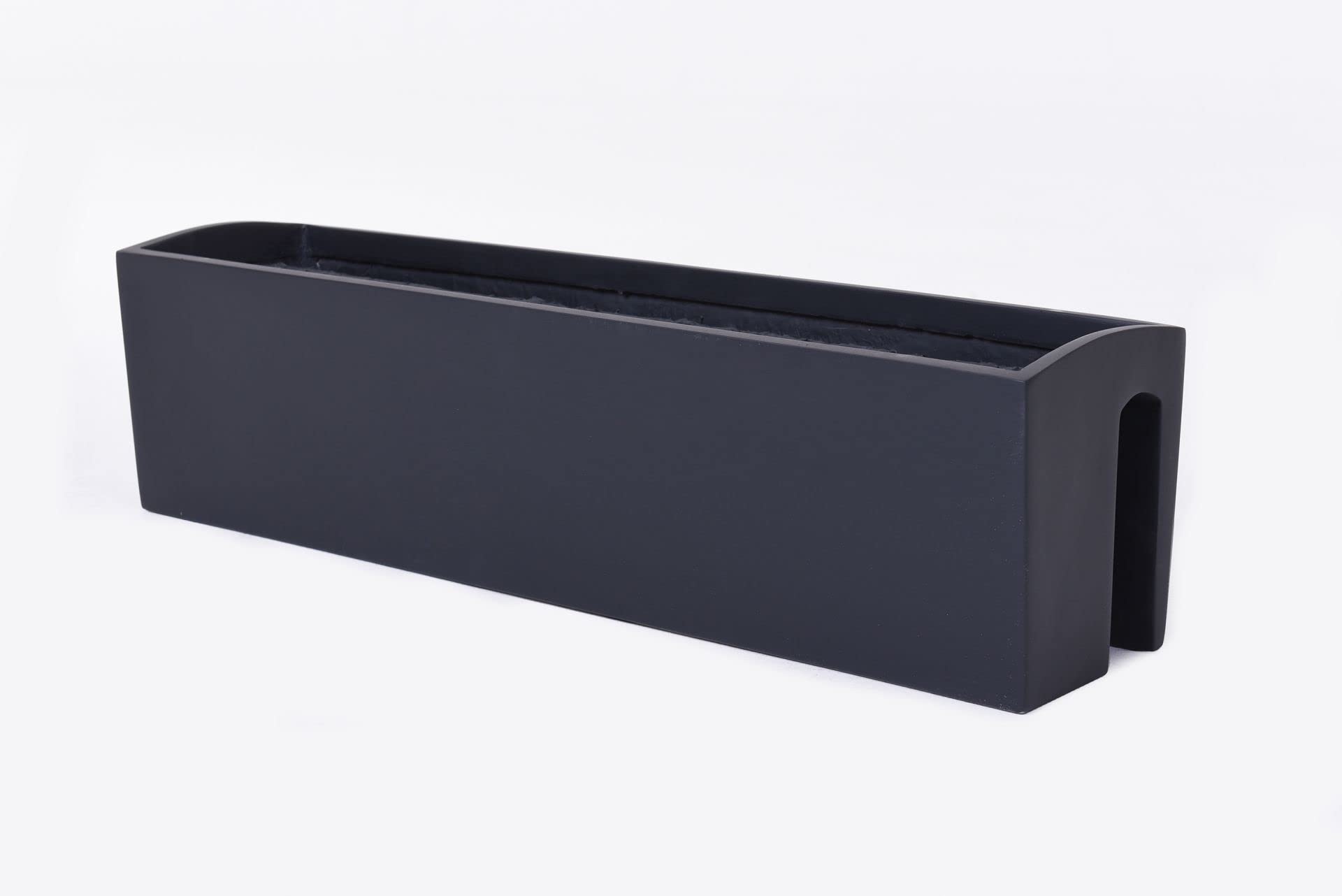 VIVANNO Bac à Fleurs en Fibre de Verre BALKONA Classic 22x80x19 cm Anthracite Mat