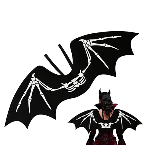 Mwqpgyh Disfraz de murciélago de Halloween, accesorios de cosplay de ala de murciélago, decoraciones de fiesta de disfraces espeluznantes, para carnavales, bailes de máscaras, escenario de teatro de