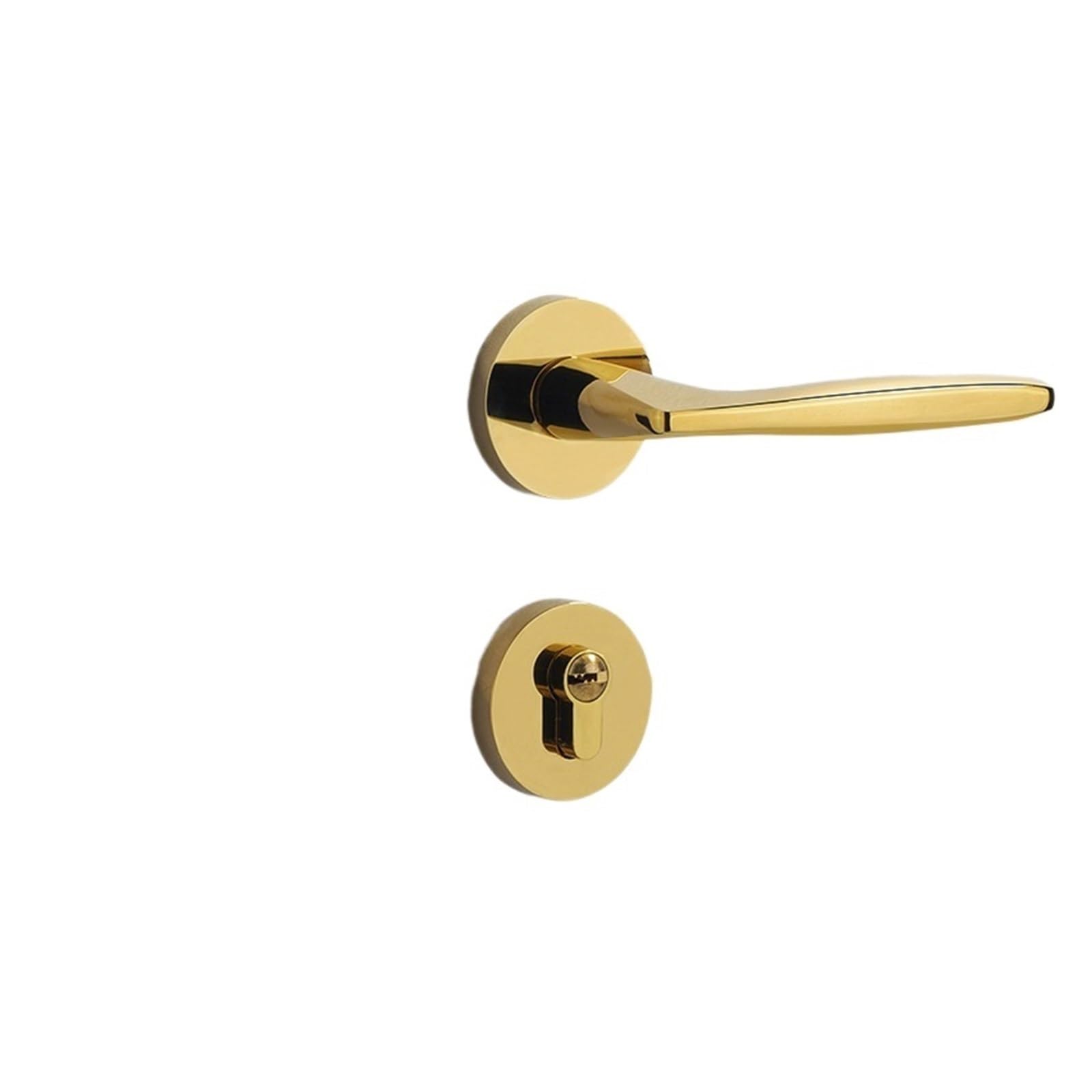 NYRXRYTCA Golden Indoor Bedroom Lock Household Wooden Door Lock Magnetic Silent Split Door Lock(031 gold 58 magnetic type A)